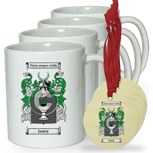 Lowry Set of 4 Classic Mugs and Ornaments