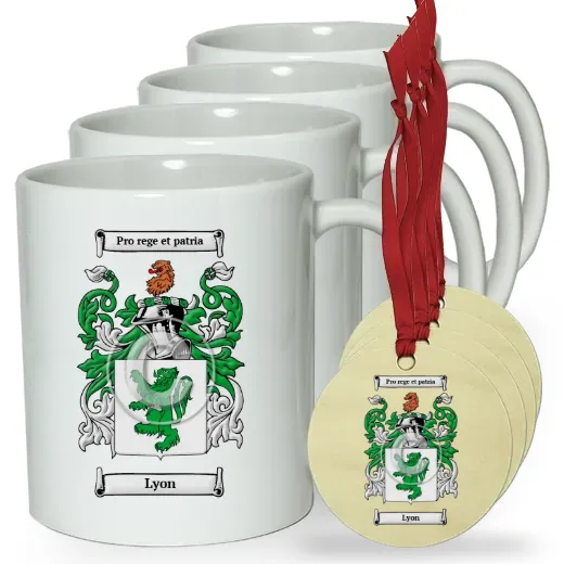 Lyon Set of 4 Classic Mugs and Ornaments