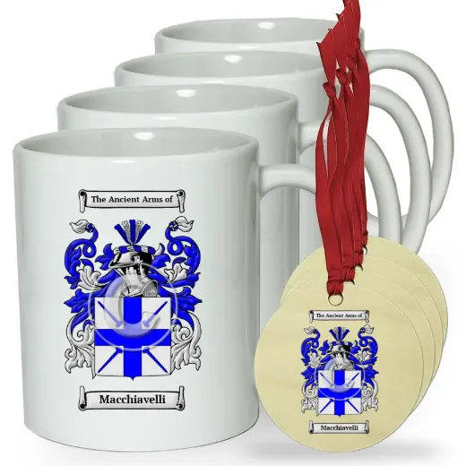 Macchiavelli Set of 4 Classic Mugs and Ornaments