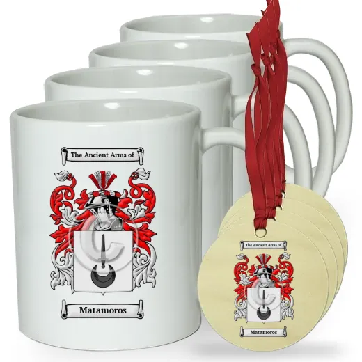 Matamoros Set of 4 Classic Mugs and Ornaments