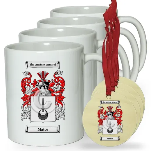 Matos Set of 4 Classic Mugs and Ornaments