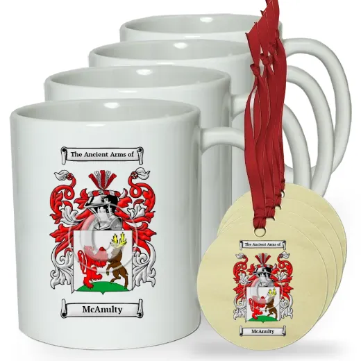 McAnulty Set of 4 Classic Mugs and Ornaments