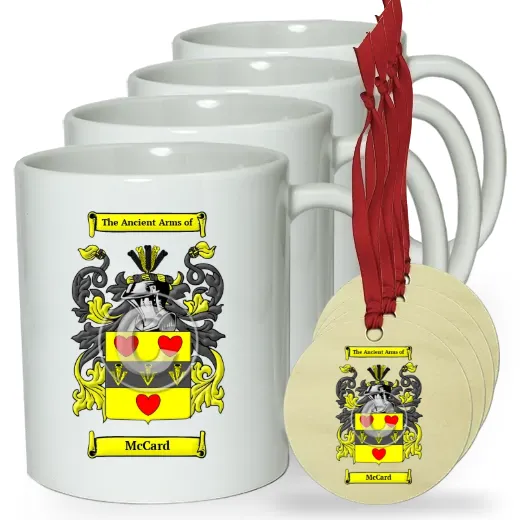 McCard Set of 4 Classic Mugs and Ornaments