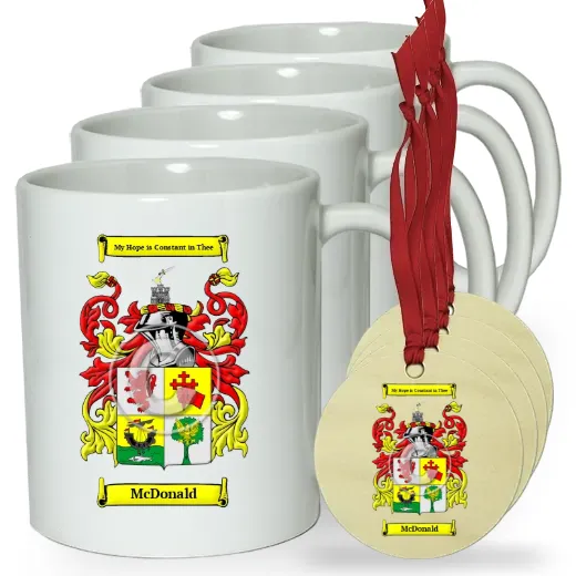 McDonald Set of 4 Classic Mugs and Ornaments