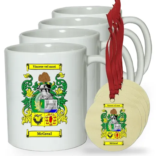 McGreal Set of 4 Classic Mugs and Ornaments