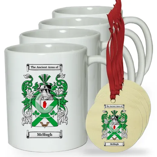 McHugh Set of 4 Classic Mugs and Ornaments