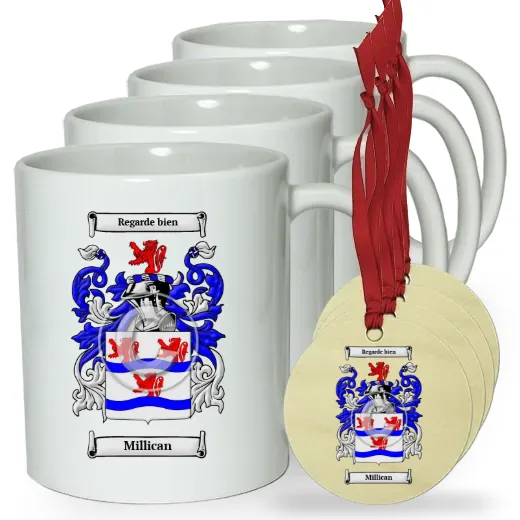 Millican Set of 4 Classic Mugs and Ornaments