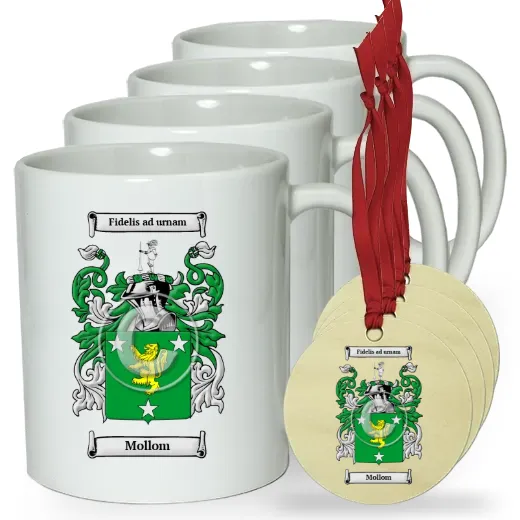 Mollom Set of 4 Classic Mugs and Ornaments