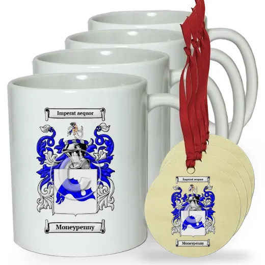 Moneypenny Set of 4 Classic Mugs and Ornaments