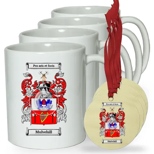 Mulvehill Set of 4 Classic Mugs and Ornaments
