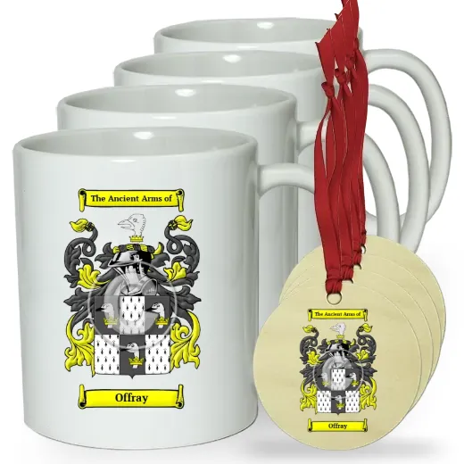 Offray Set of 4 Classic Mugs and Ornaments