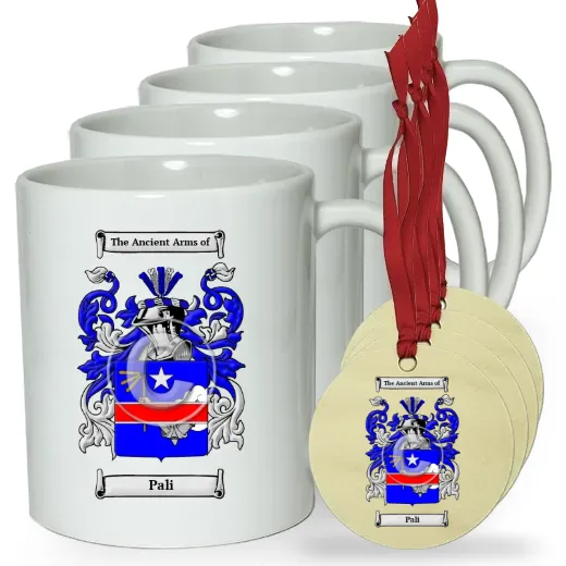 Pali Set of 4 Classic Mugs and Ornaments