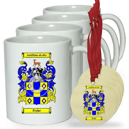 Pryke Set of 4 Classic Mugs and Ornaments