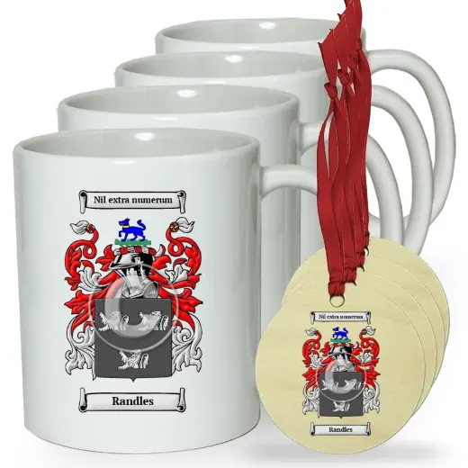 Randles Set of 4 Classic Mugs and Ornaments