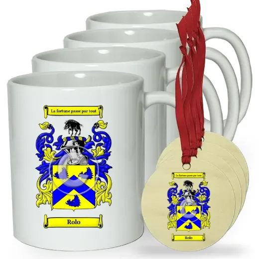 Rolo Set of 4 Classic Mugs and Ornaments