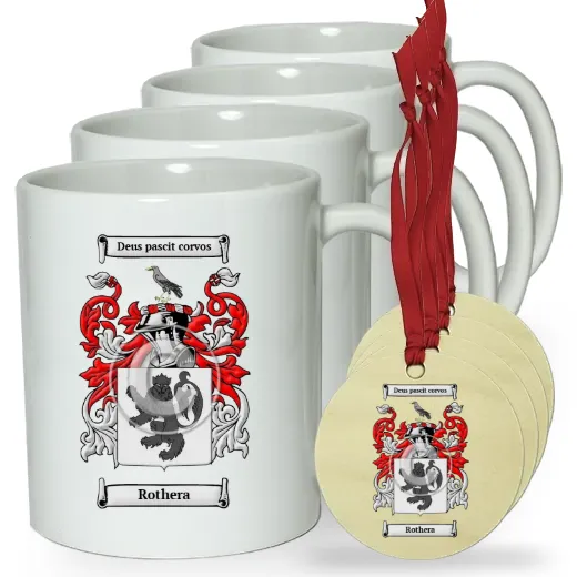 Rothera Set of 4 Classic Mugs and Ornaments