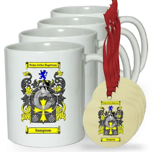 Sampson Set of 4 Classic Mugs and Ornaments