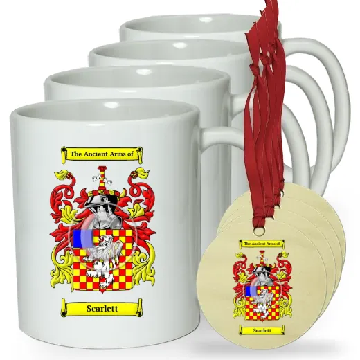 Scarlett Set of 4 Classic Mugs and Ornaments