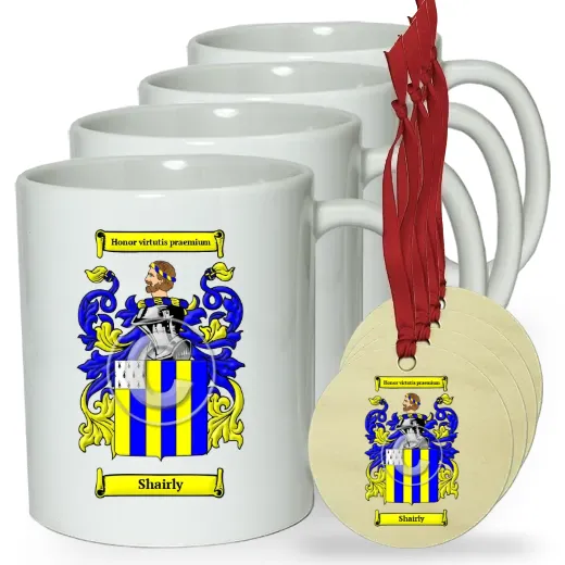 Shairly Set of 4 Classic Mugs and Ornaments