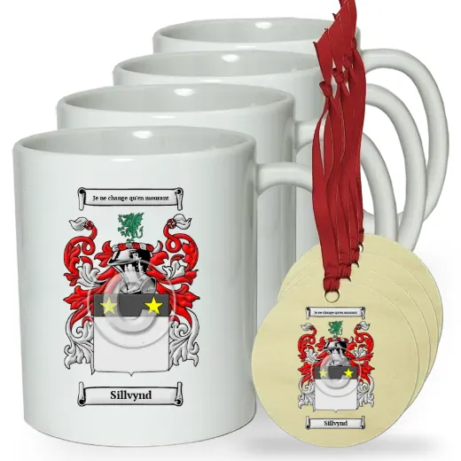 Sillvynd Set of 4 Classic Mugs and Ornaments