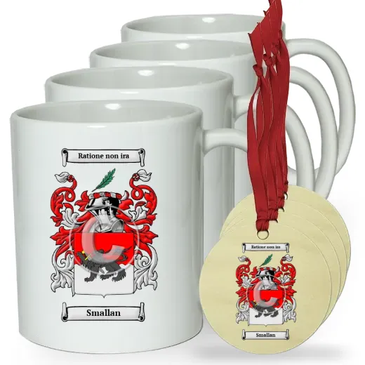 Smallan Set of 4 Classic Mugs and Ornaments