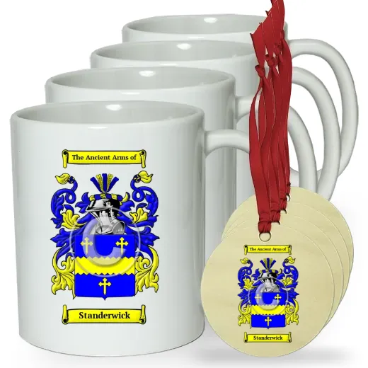 Standerwick Set of 4 Classic Mugs and Ornaments