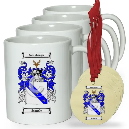 Stantly Set of 4 Classic Mugs and Ornaments