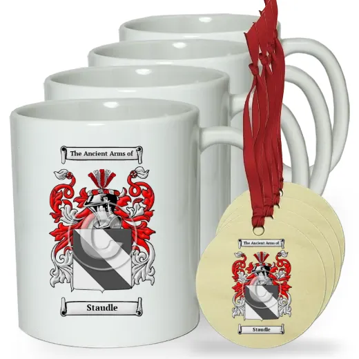 Staudle Set of 4 Classic Mugs and Ornaments