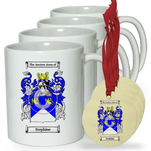 Stephine Set of 4 Classic Mugs and Ornaments