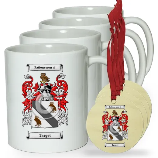 Target Set of 4 Classic Mugs and Ornaments