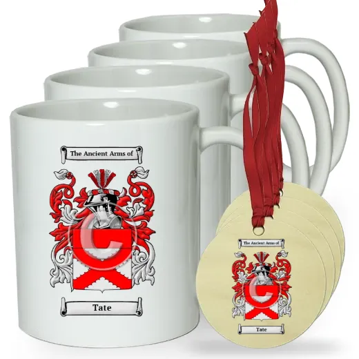 Tate Set of 4 Classic Mugs and Ornaments