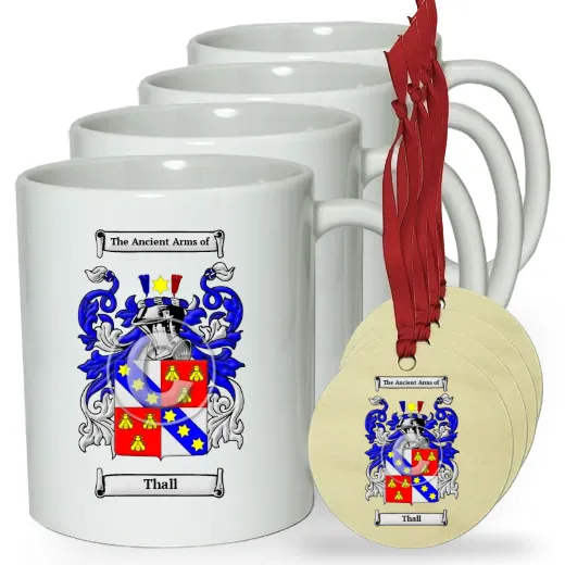 Thall Set of 4 Classic Mugs and Ornaments