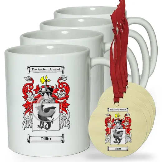 Tillitt Set of 4 Classic Mugs and Ornaments