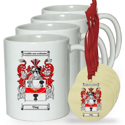 Ting Set of 4 Classic Mugs and Ornaments