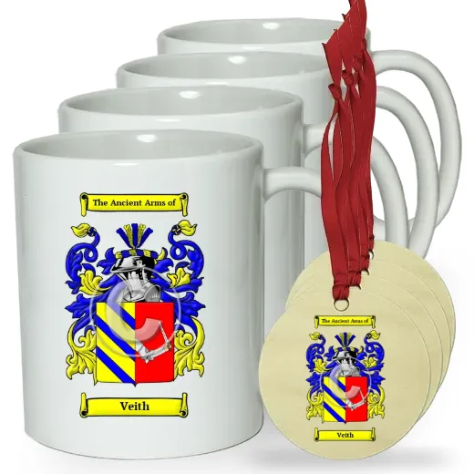 Veith Set of 4 Classic Mugs and Ornaments