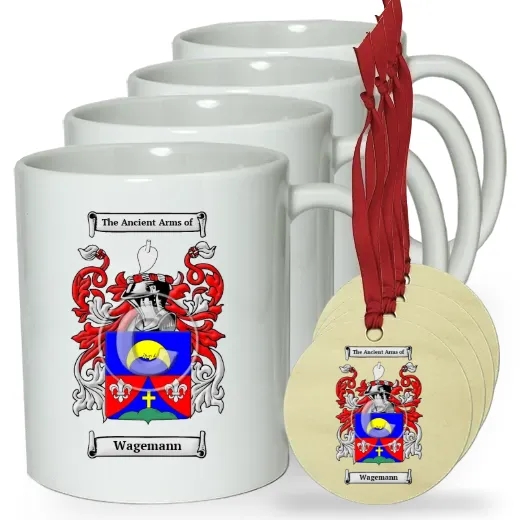 Wagemann Set of 4 Classic Mugs and Ornaments