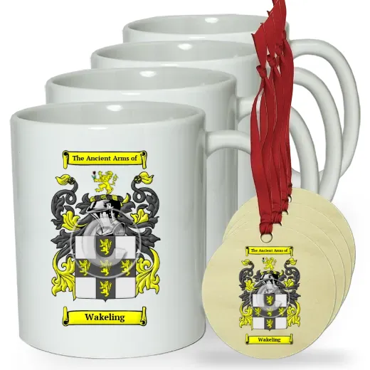 Wakeling Set of 4 Classic Mugs and Ornaments