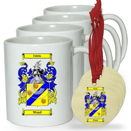 Wayd Set of 4 Classic Mugs and Ornaments