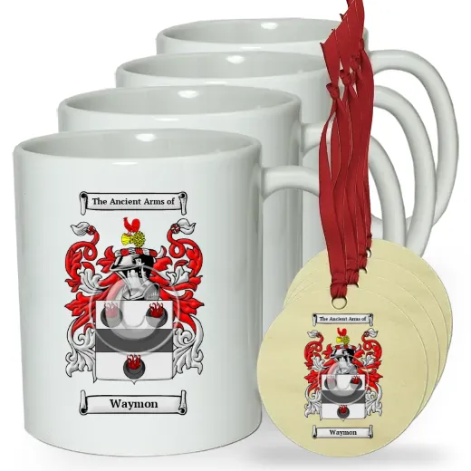 Waymon Set of 4 Classic Mugs and Ornaments