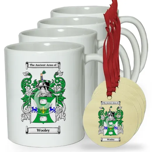 Wooley Set of 4 Classic Mugs and Ornaments