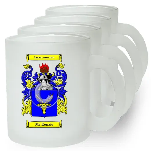 Mc Kenzie Set of 4 Frosted Glass Mugs