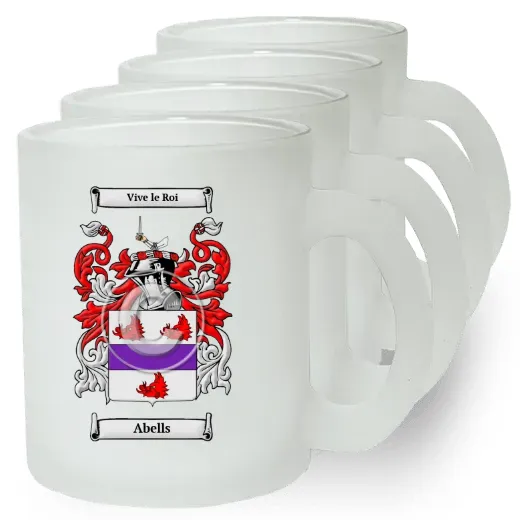 Abells Set of 4 Frosted Glass Mugs