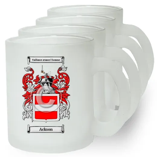 Ackson Set of 4 Frosted Glass Mugs