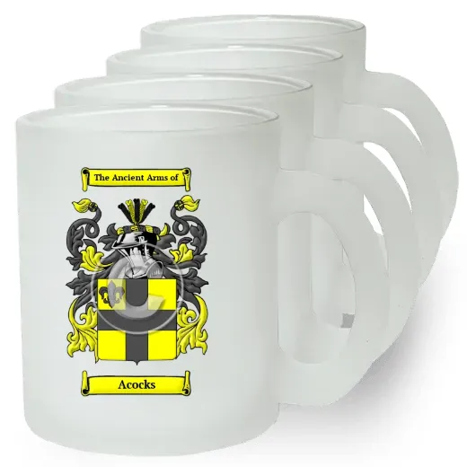 Acocks Set of 4 Frosted Glass Mugs