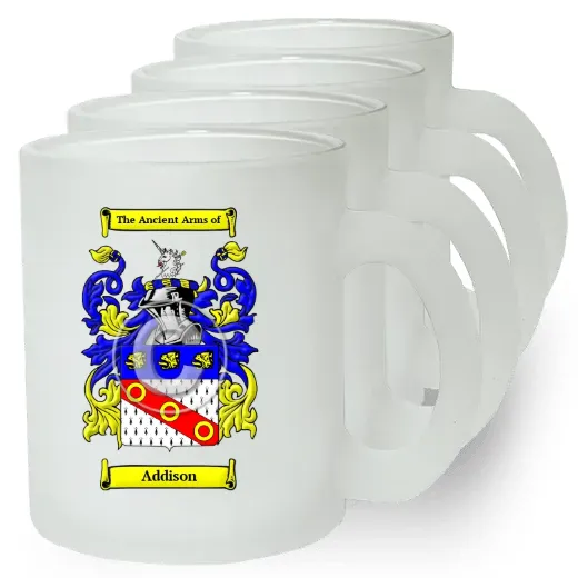 Addison Set of 4 Frosted Glass Mugs