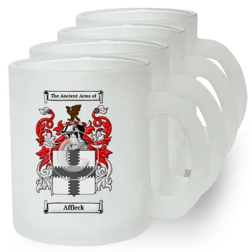 Affleck Set of 4 Frosted Glass Mugs