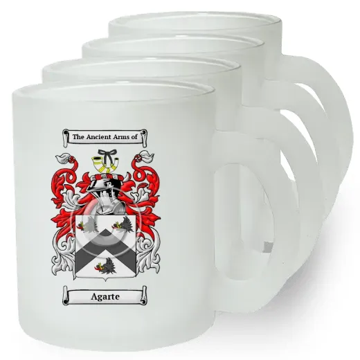 Agarte Set of 4 Frosted Glass Mugs
