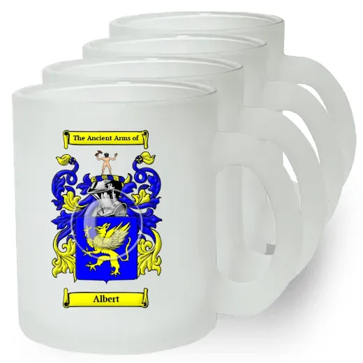 Albert Set of 4 Frosted Glass Mugs