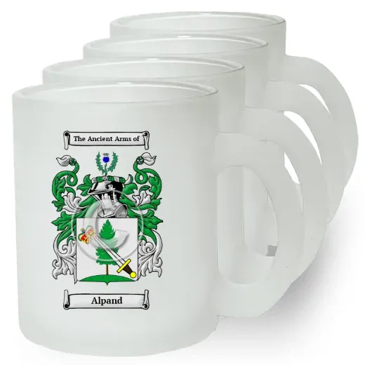 Alpand Set of 4 Frosted Glass Mugs