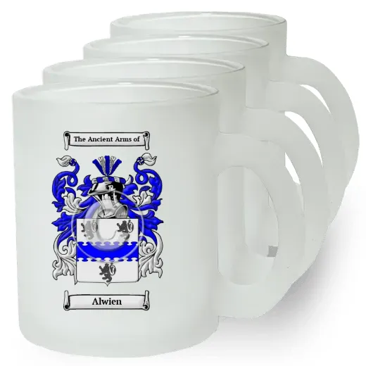 Alwien Set of 4 Frosted Glass Mugs